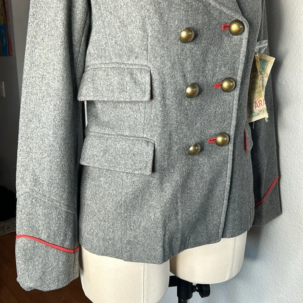 Aratta Silent Journey double breasted wool pea coat - Picture 5 of 9